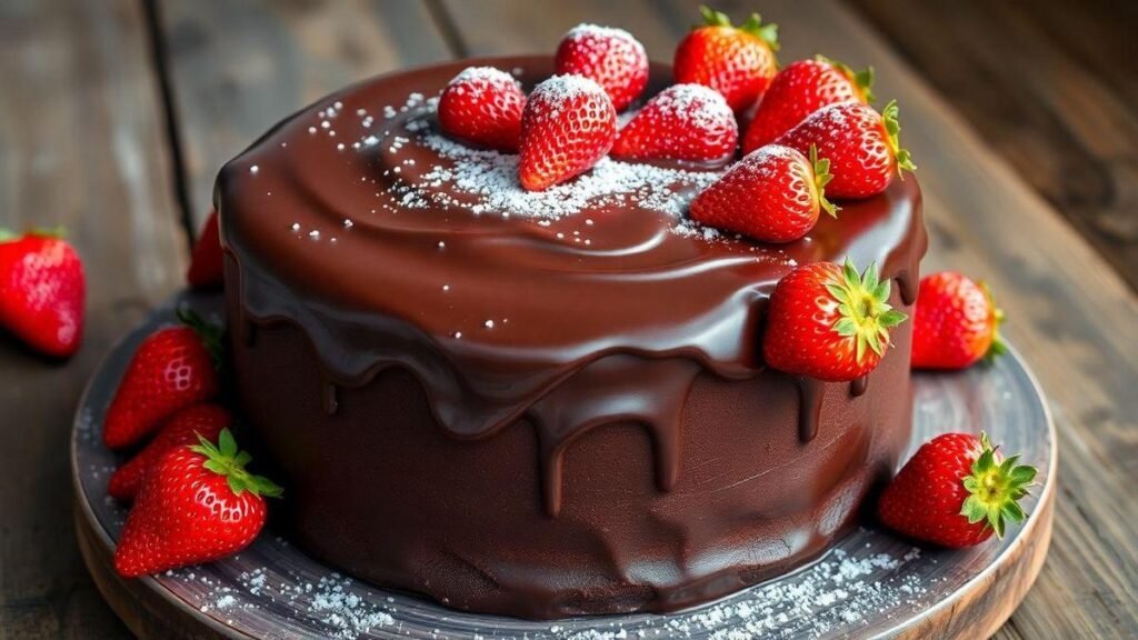 bolo-de-chocolate-com-recheio-de-morango-delicioso