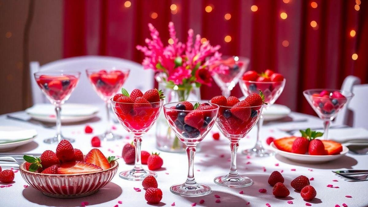 Brigadeiro com Frutas Vermelhas em Festas