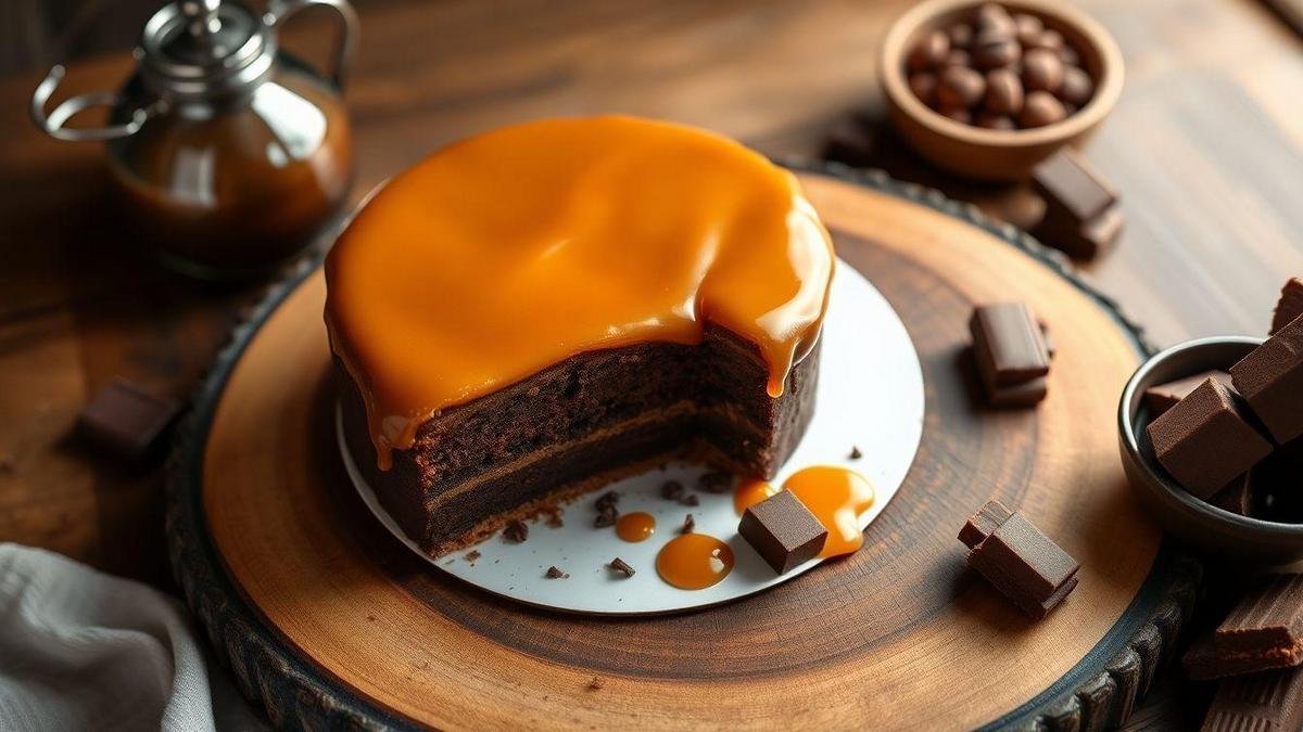 A História da Torta de Chocolate com Caramelo