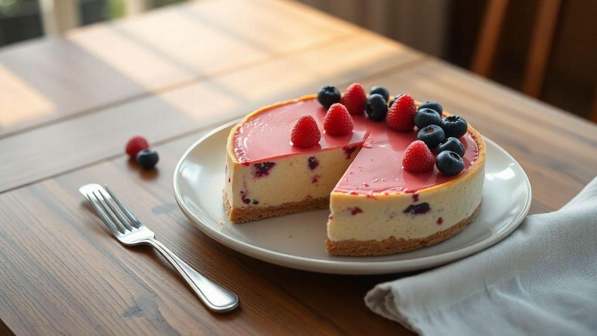 Receitas Fáceis de Cheesecake de Frutas Vermelhas