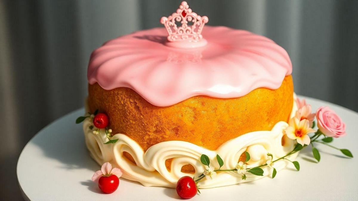Variações do Bolo de Princesa com Recheio de Morango