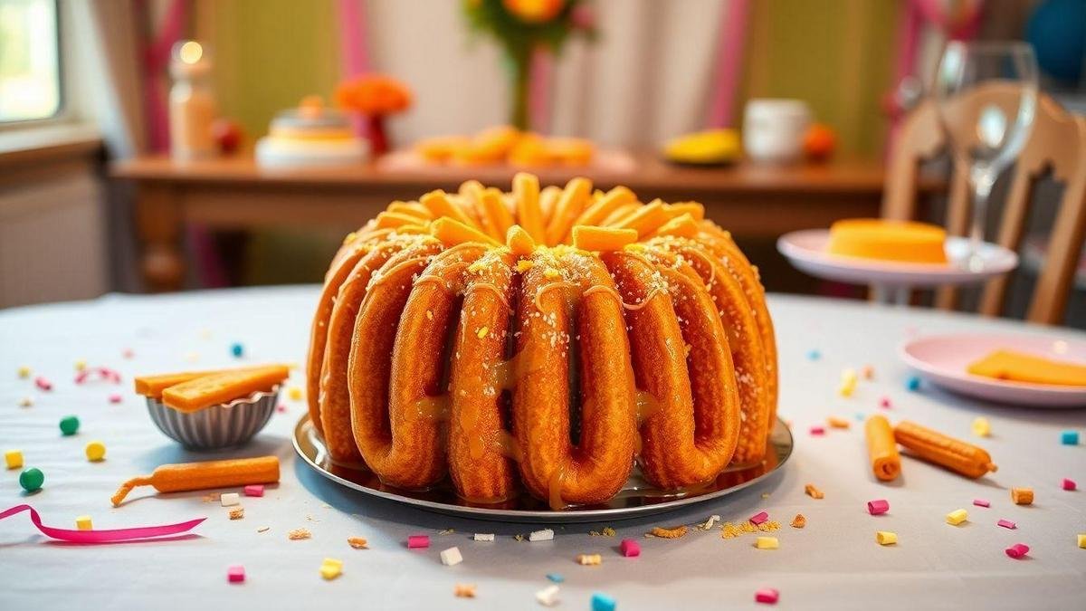 Bolo de Churros como sobremesa em festas