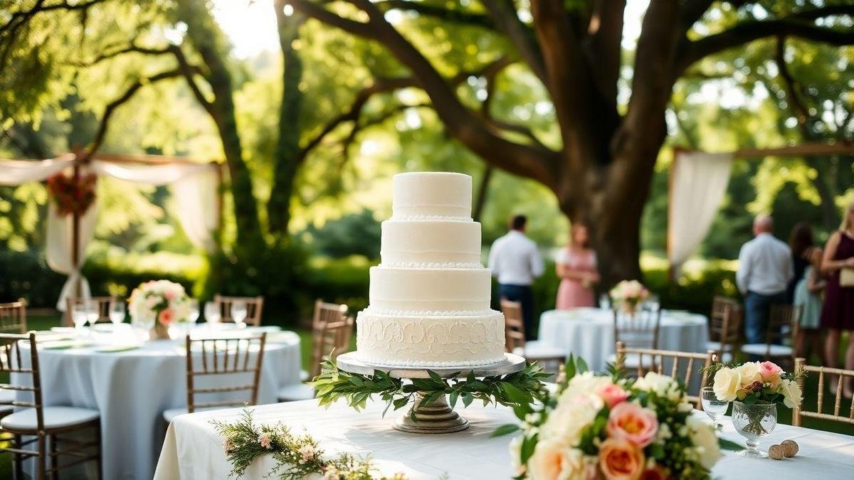 A Doçura do Bolo de Chantilly em Casamentos ao Ar Livre