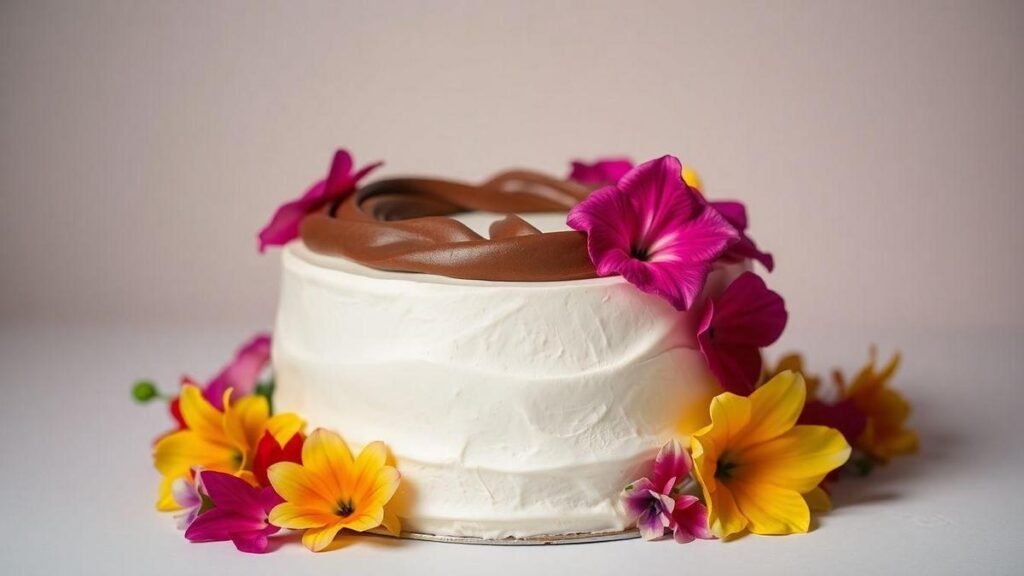 bolo-branco-de-baunilha-com-recheio-de-chocolate-trufado-e-flores-comestiveis-beleza-e-sabor-para-a