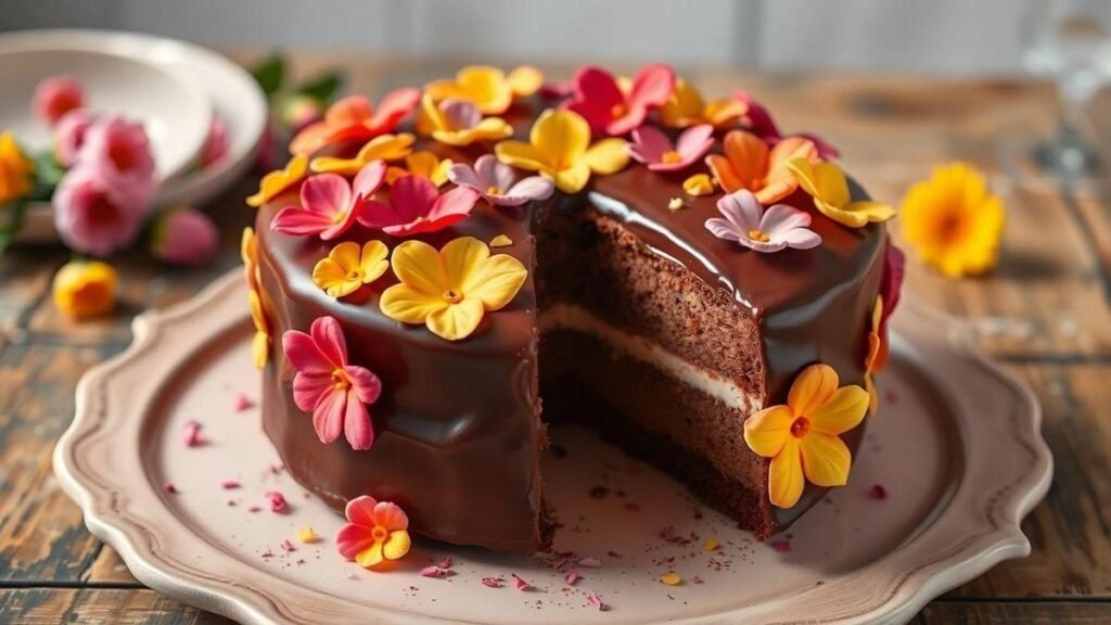 bolo-de-chocolate-com-recheio-de-mousse-de-morango-e-cobertura-de-flores-de-acucar-o-classico-que-en