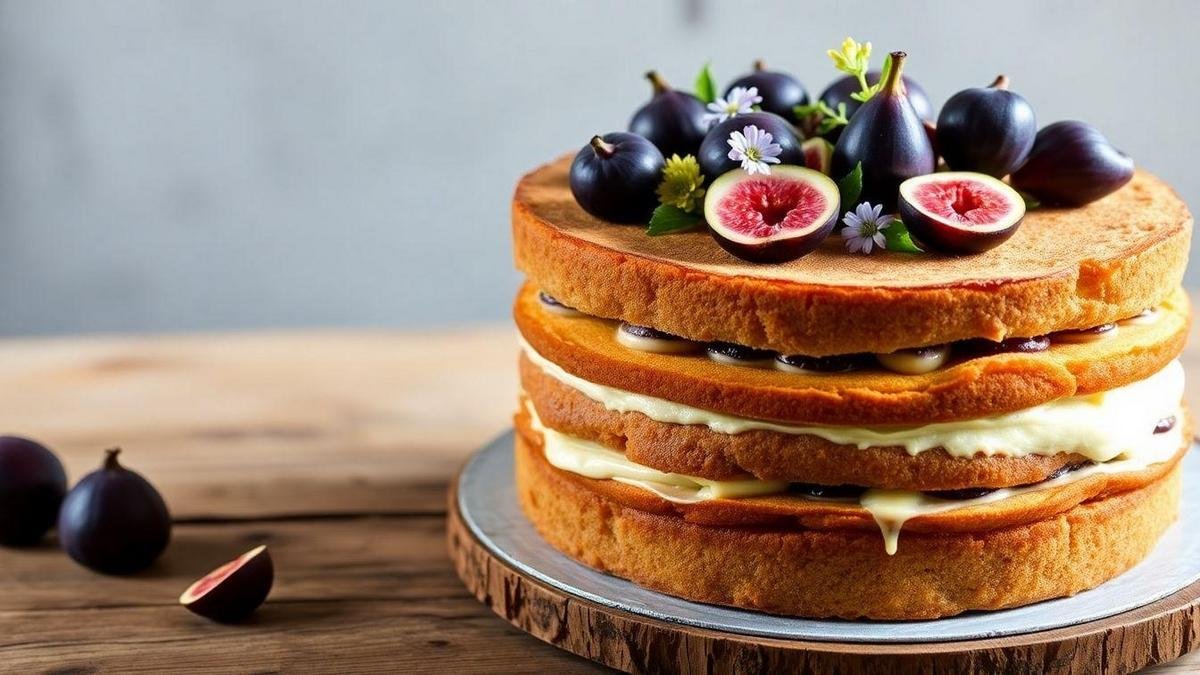 Passo a Passo da Receita de Bolo Naked Cake de Figos