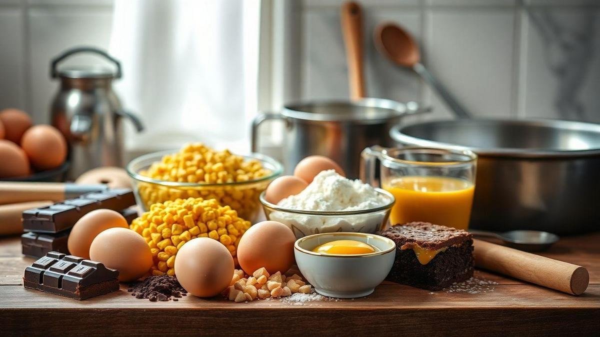 Os Ingredientes Essenciais do Brownie Fudgy de Chocolate